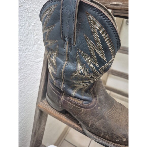 Tony Lama Bartlett Steel Toe Work Boots Mens Size 9.5D Blue Brown 11 Inch RR3361 main image 9